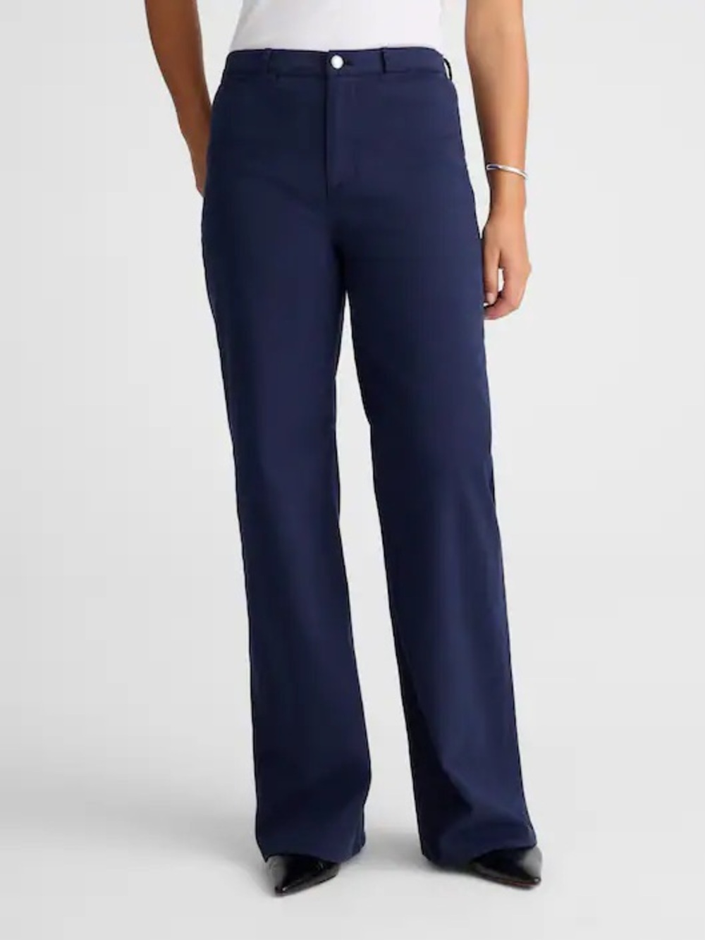 NWT Madewell Wide Leg Pant Twill in Midnight Navy size 28